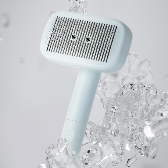 Ионная щетка для питомцев Расческа для шерсти питомцев с двойным ионным генератором Самоочищающаяся расческа для груминга Мягко распутывает