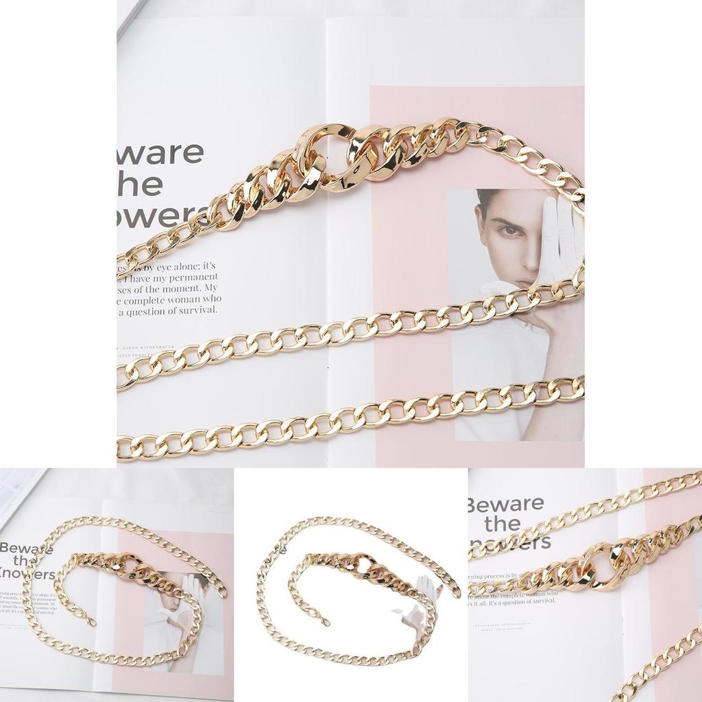 Metal Chain Waist Belt For Women Fashion Accessory With Round Buckle For Casual And Office Looks