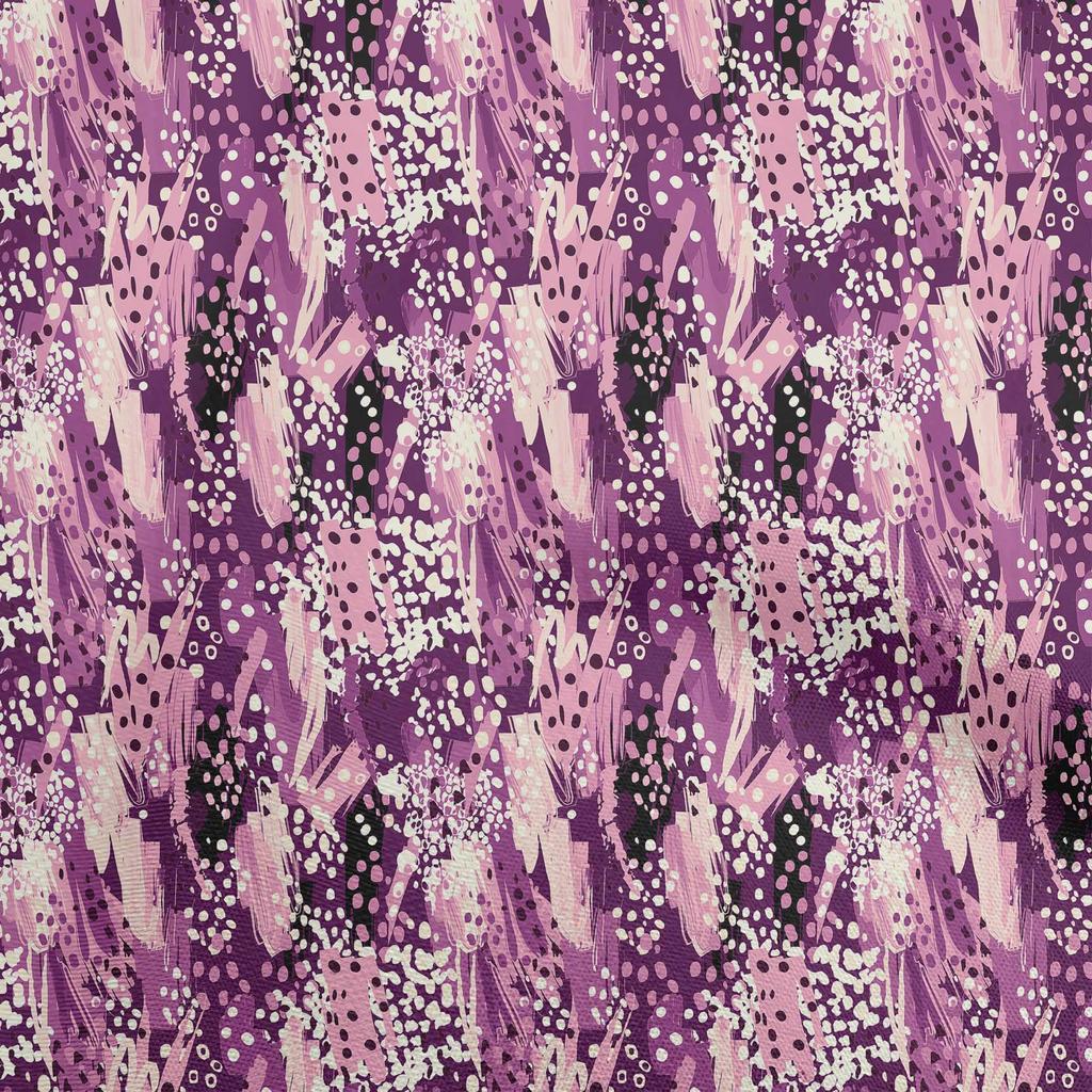 oneOone Cotton Flex Forest Green Fabric Abstract Brush Stroke& Dot Fabric For Sewing Printed Craft Fabric By The Yard 40 Inch