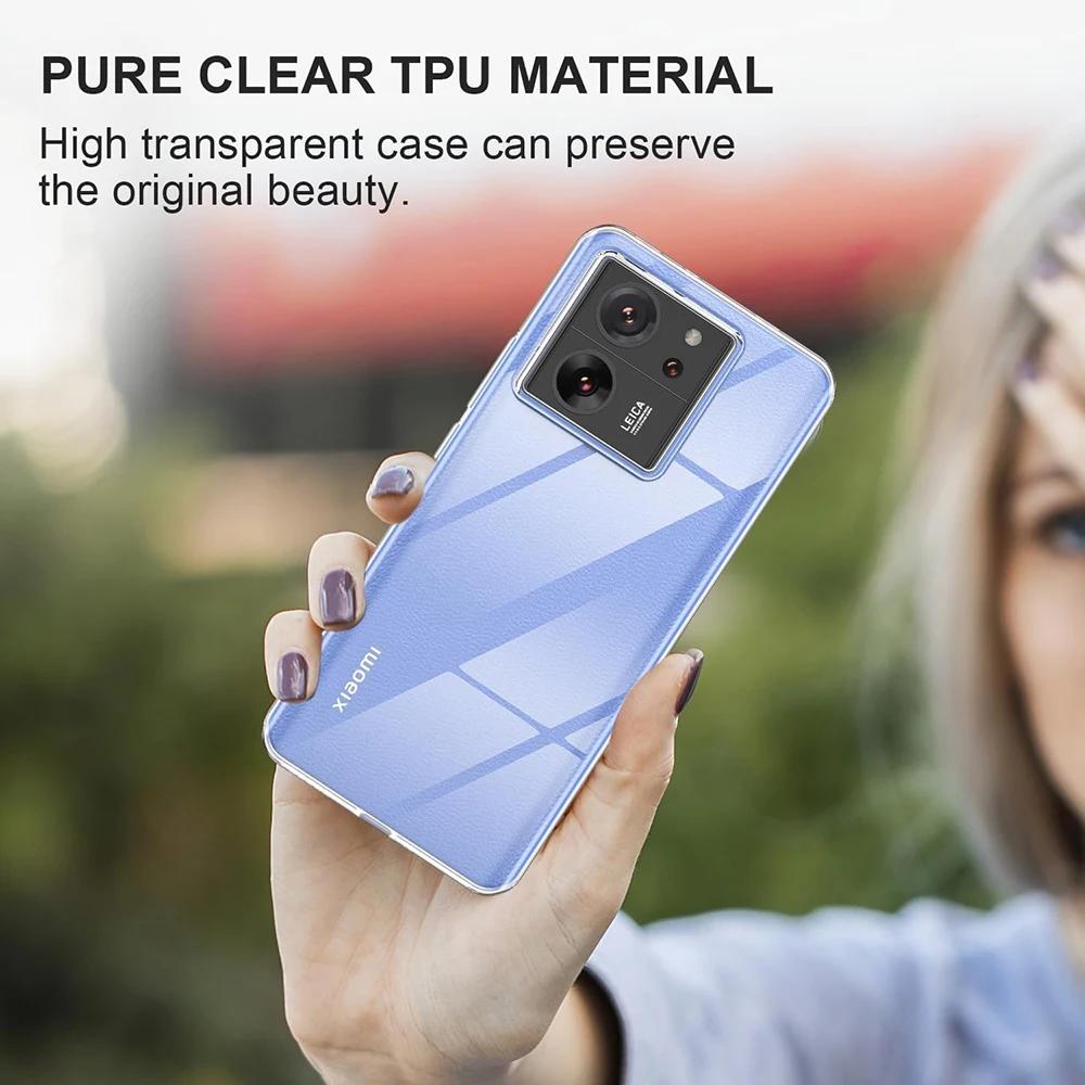 Чехол-накладка на весь корпус для Xiaomi Mi 14 13 13T 12 12T 12X 11 11T Pro Lite, прозрачная гибридная жесткая защита экрана, мягкая тонкая оболочка