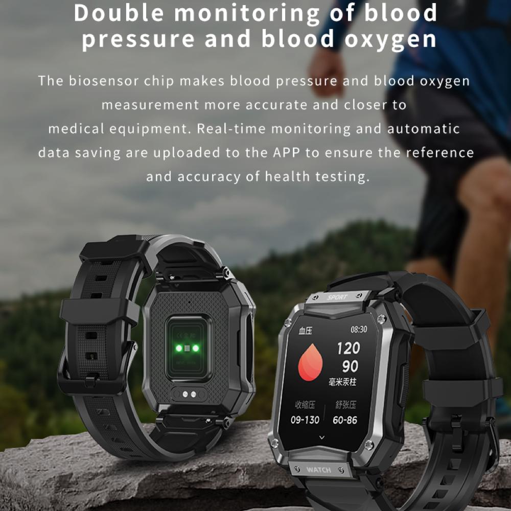 Мужские спортивные часы для активного отдыха, фитнес-трекинга, Bluetooth-звонки, умные часы с функцией мониторинга сердечного ритма и здоровья, водонепроницаемые умные часы