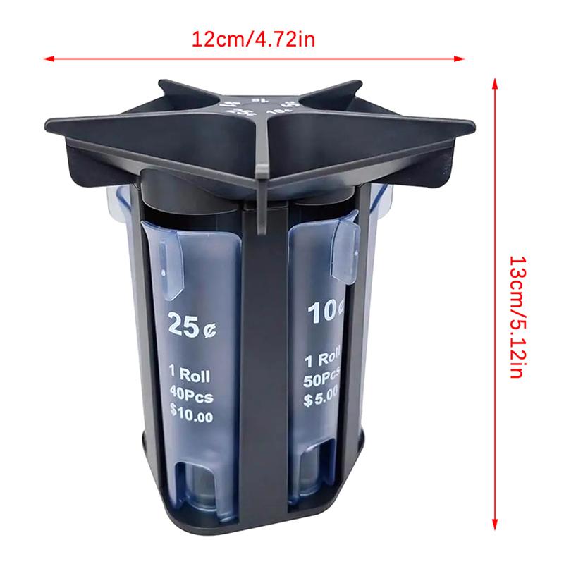 Копилка для монет, органайзер для монет, счетчик, машина с 5 в 1 сортировщиком монет, держателем для трубчатых оберток, эффективный счетчик сдачи, копилка для монет