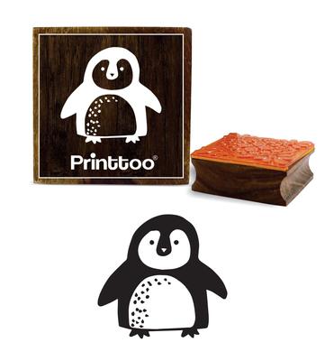 Printtoo Scrap-booking Baby Penguin Pattern Square Wooden Rubber Stamp Diary Card-2 x 2