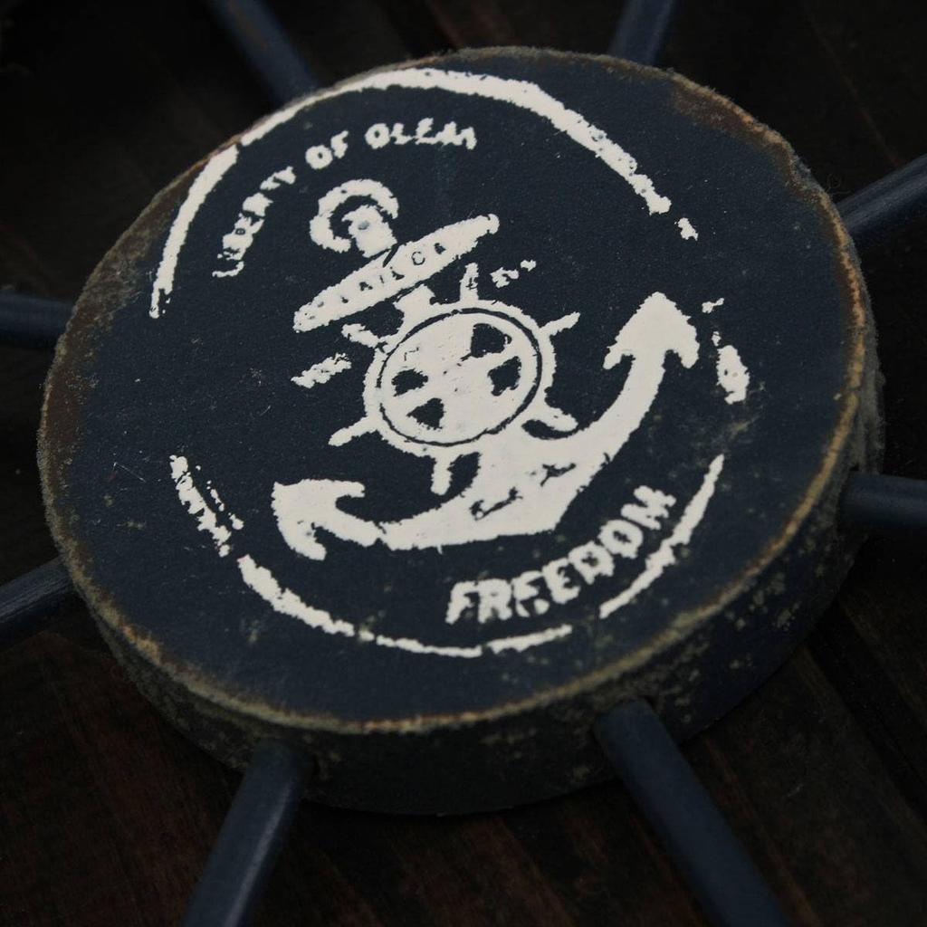 Rosenice Деревянный штурвал Морской штурвал Корабля Настенный декор Темно-синий