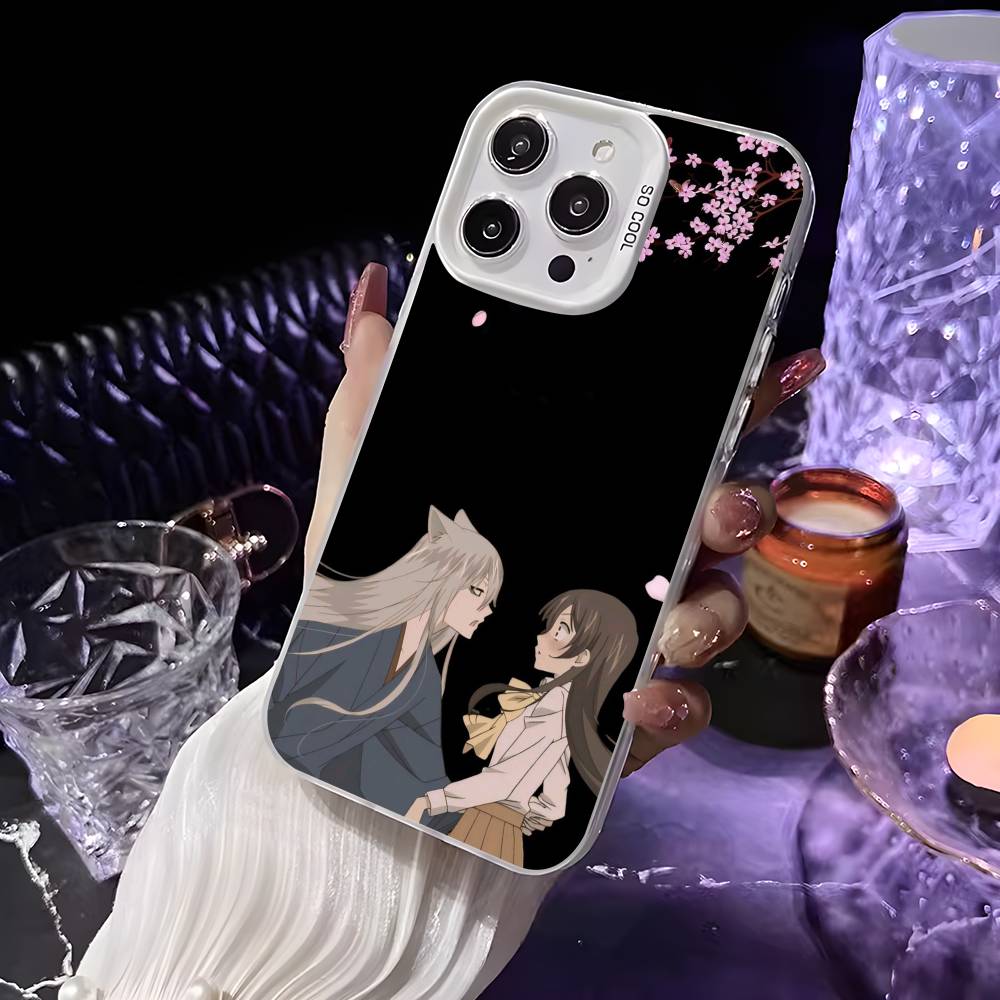 Чехол для телефона с аниме K-Kamisama Kiss для iPhone 16 15 14 13 12 11 Pro Max Белый Ультратонкий Лазерный Металлик Аврора Funda
