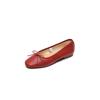 Krazing Pot Suede Butterfly-knot Round Toe Flats Осенние балетки Леопардовые туфли Мэри Джейн Летние туфли Женские осенние балетки больших размеров