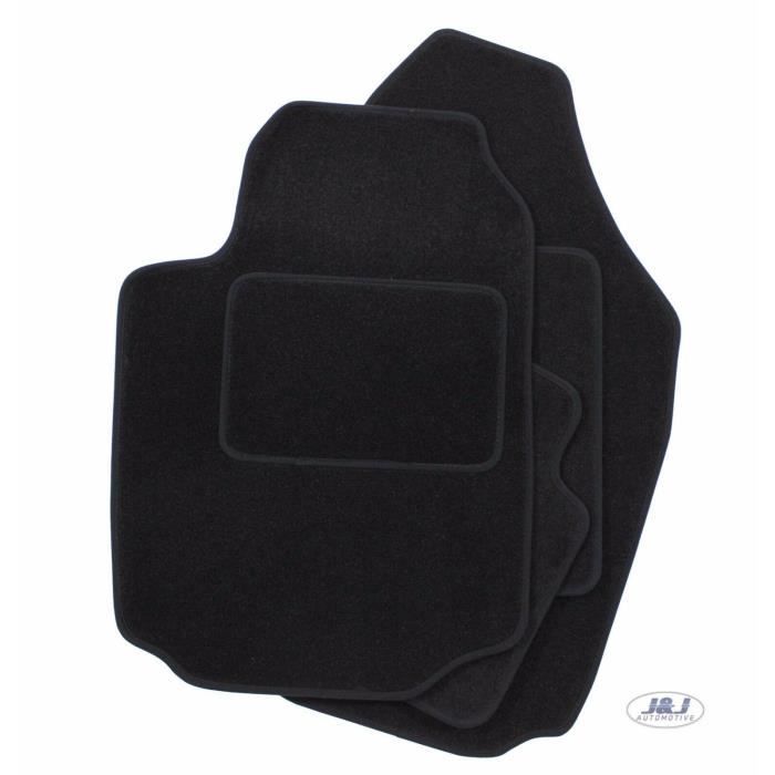 Tapis De Sol Noir Velours - J&amp;J AUTOMOTIVE - Fiat Stilo 2001-2007 - Sur Mesure - Antidérapant - Imperméable