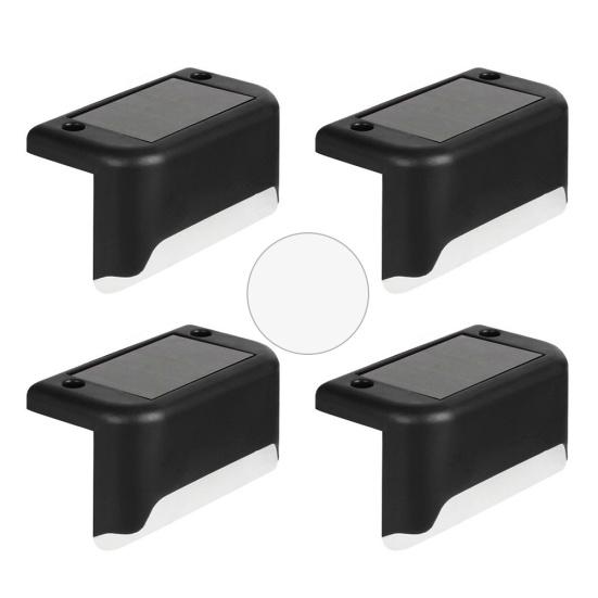 4 шт., светодиодный светильник на солнечной энергии, лестничный светильник, уличный садовый забор, пейзажный настенный светильник