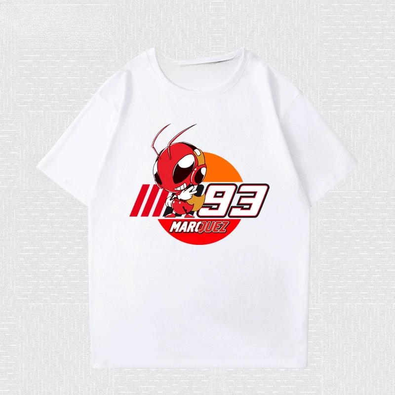 2025 Summer New MOTO93 Men Marquez Motorcycle Memorial T-Shirt Racing Suit Motorcycle Suit Cotton Short-sleeved Unseix T-shirt