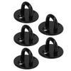 5Pcs Eye Plate Thickened Black Stainless Steel Enhanced Load Bearing Heavy Duty Pad Eye Plate 6mm 0.24in