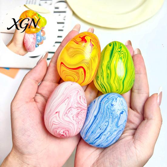 Stress Relief Gadget Marble Pattern Cube Toy Anxiety Flow Texture Egg Office Desk Reliever Squeeze Sensory Slow Rebound TPR Decompression