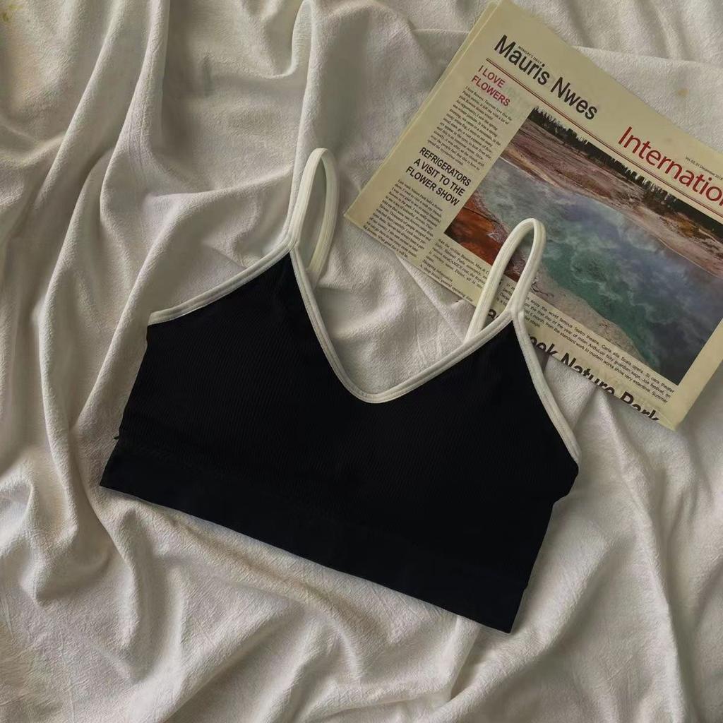 Женский студенческий бюстье без застежки с фиксированной чашкой, поддерживающий и предотвращающий отвисание, для ношения как внутри, так и снаружи.