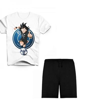 Детский комплект футболка + хлопковые шорты Paris Saint Germain