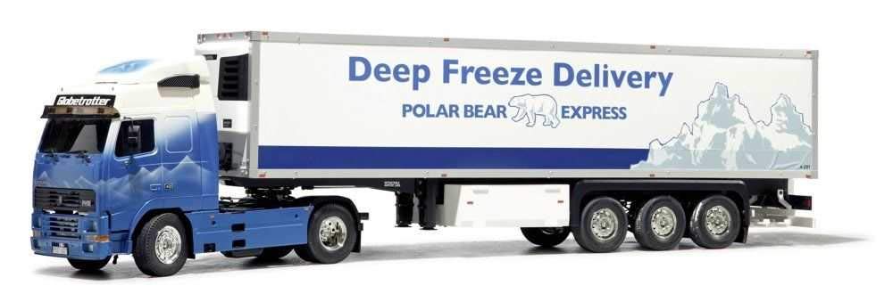 Tamiya Электрическая радиоуправляемая серия больших грузовиков масштаба 1/14 №. 12 Тягач Volvo FH12 Globetrotter 420 Модель на радиоуправлении 56312