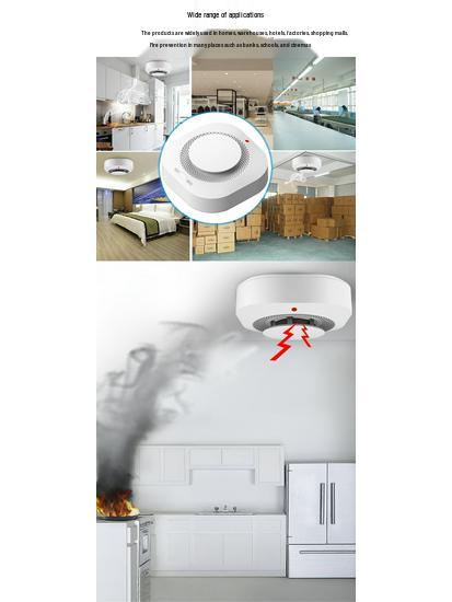Tuya Smart WiFi Smoke Detector EN14604 Certified - Mobile Remote Smoke Alarm