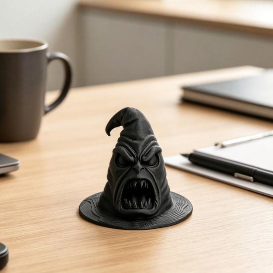 Креативные реквизиты для праздничной вечеринки, 3D-печатная темная фигурка волшебника с большим ртом, Жуткая ведьма, Уникальные сувениры на Хэллоуин, Статуэтка на стол, Готский настольный декор