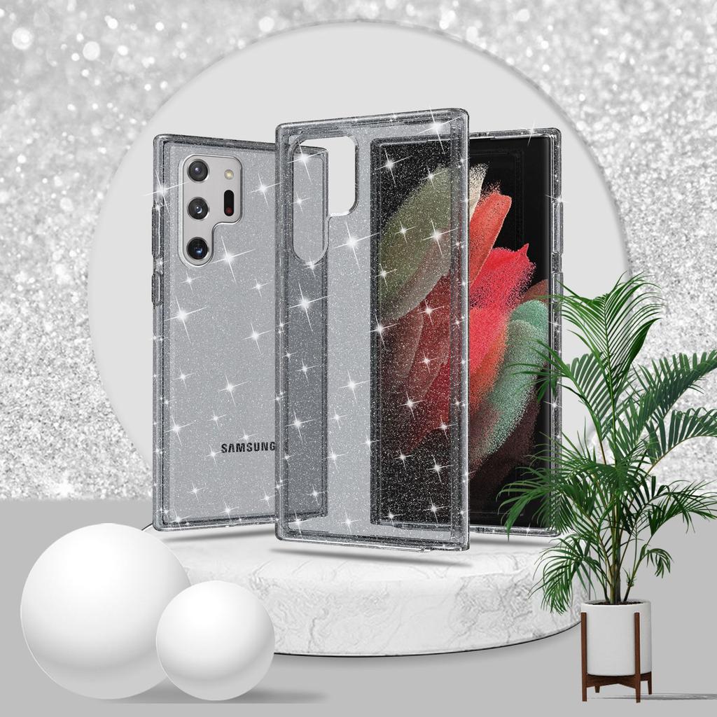 Чехол из ТПУ с блестками для Galaxy S21+/S22/S23 Ultra - Прозрачный Terminato