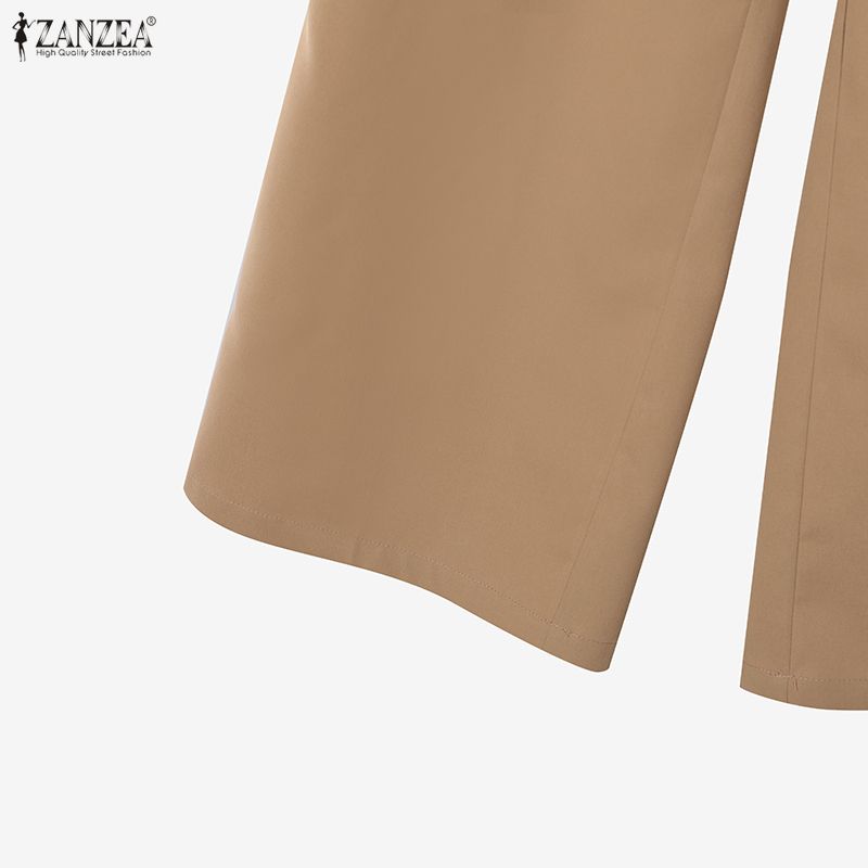 ZANZEA Женские костюмы-двойки: блейзер с длинным рукавом и брюки