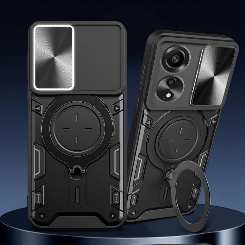 Защитный чехол для OPPO A60 A79 A18 A38 A58 A78 A98 5G A17 A57 A57S Чехол Kickstand Lens Protection Shockproof Funda Coque Capa