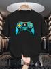 Unisex Crew Neck Tee Skull Game Controller Graphic Print Soft Cotton Loose Breathable Short Sleeve Summer Casual Street Tops