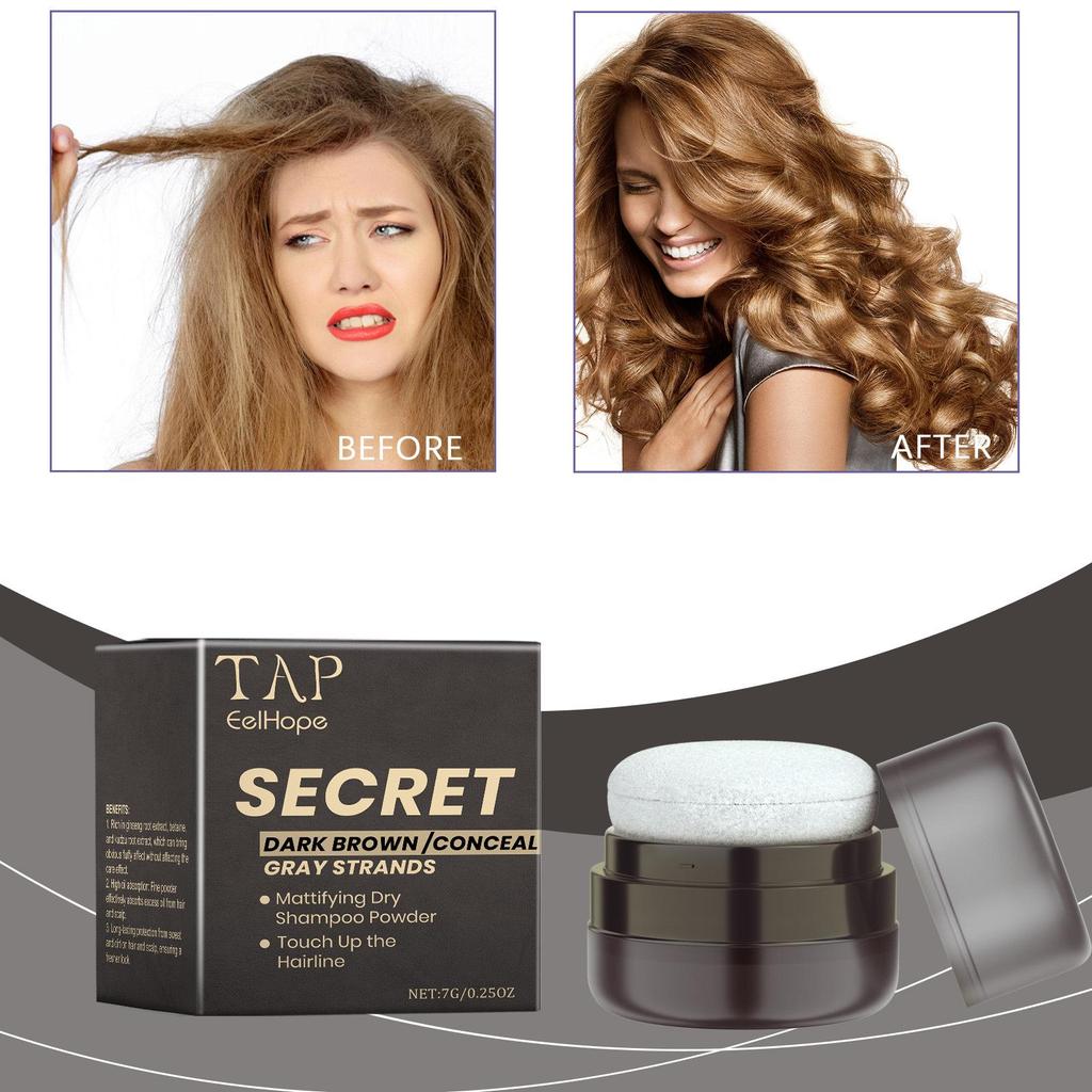 Dry Shampoo Fluffy Powder, Lazy Fluffy Bangs Oil Removal, Refreshing Oil Control, No-wash Dry Hair Powder