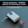 Адаптер приемника Bluetooth 5.3 с разъемами AUX 3,5 мм для автомобильных динамиков, беспроводной аудиоприемник A2DP, поддержка карт TF, автомобильная гарнитура Hands Free