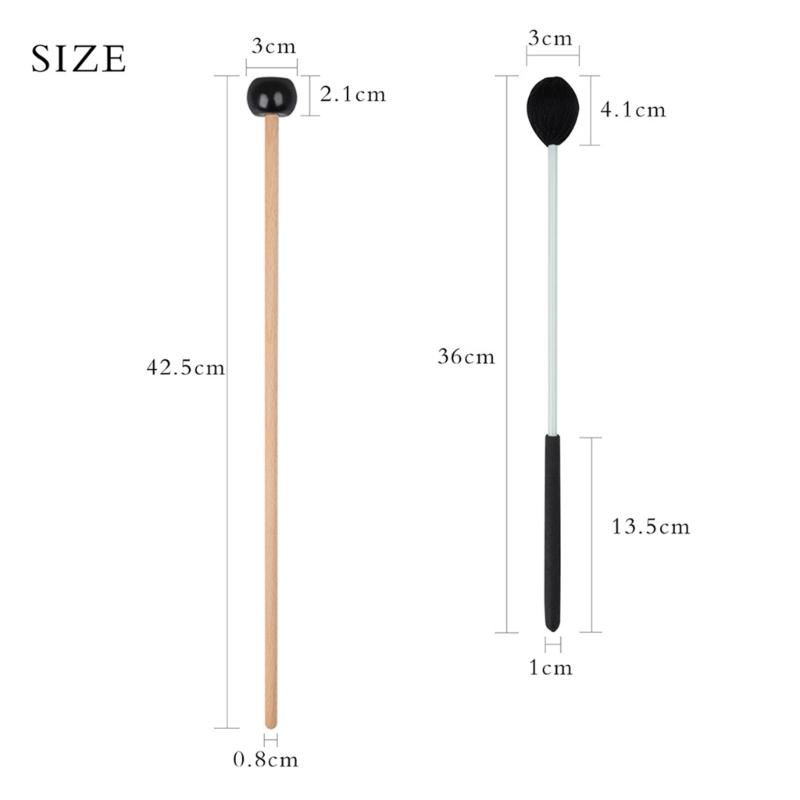 2 пары палочек для маримбы, перкуссионные барабанные палочки, ксилофонные палочки, барабанные палочки