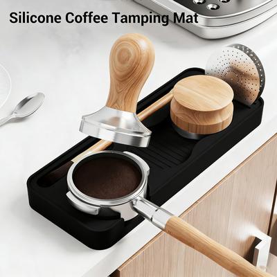 Non-Slip Coffee Tamper Mat Waterproof Distributor Brush Mat Practical Portafilter Mat For Cafe Use