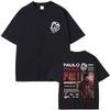 Футболка с принтом Rapper Paulo Londra Homerun Merch Унисекс Модная Повседневная Оверсайз Футболки Унисекс Wounisex Хип-Хоп Винтажные Футболки с Круглым Вырезом Bl