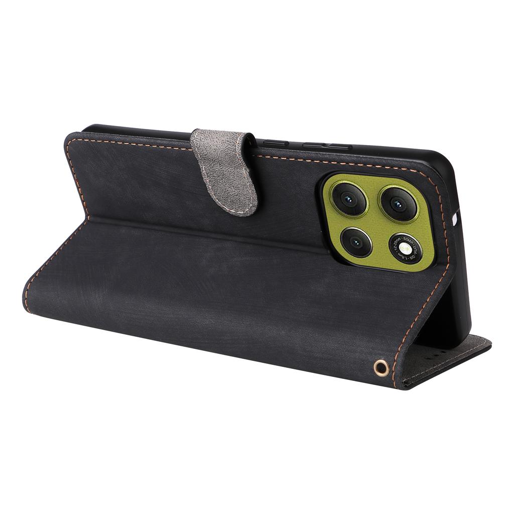 For Motorola Moto G86 5G Case Wallet RFID Blocking PU Leather Phone Cover Stand with Strap