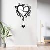 Acrylic Wall Clock Heart Shaped Decorative Hanging Modern Timepiece for Living Room Home