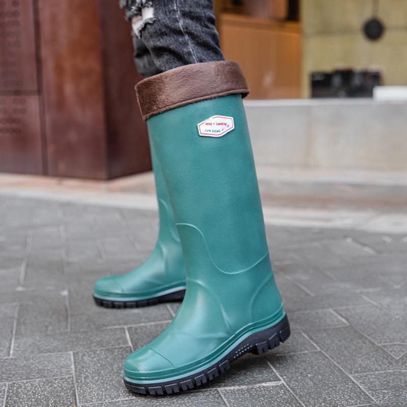 Men's 45CM High Work Rain Boots: Durable, Non-Slip, Waterproof, Thick-Soled for Construction