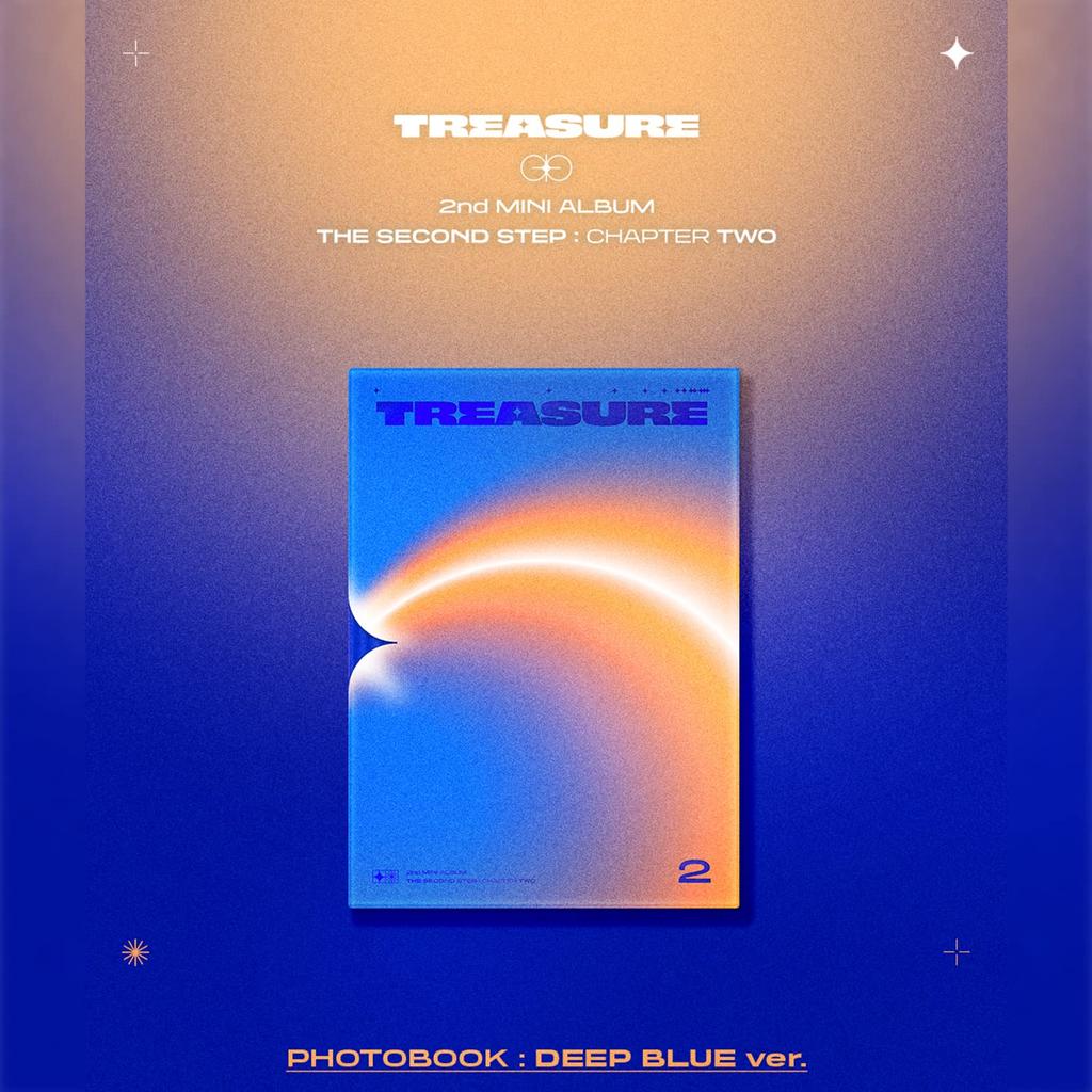 TREASURE 2-й мини-альбом SECOND STEP CHAPTER BLUE CD Фотобук Фотокарточка Селфи-фотокарточка Открытка Стикер Юнит-фотокарточка Юнит Большая открытка Постер 1