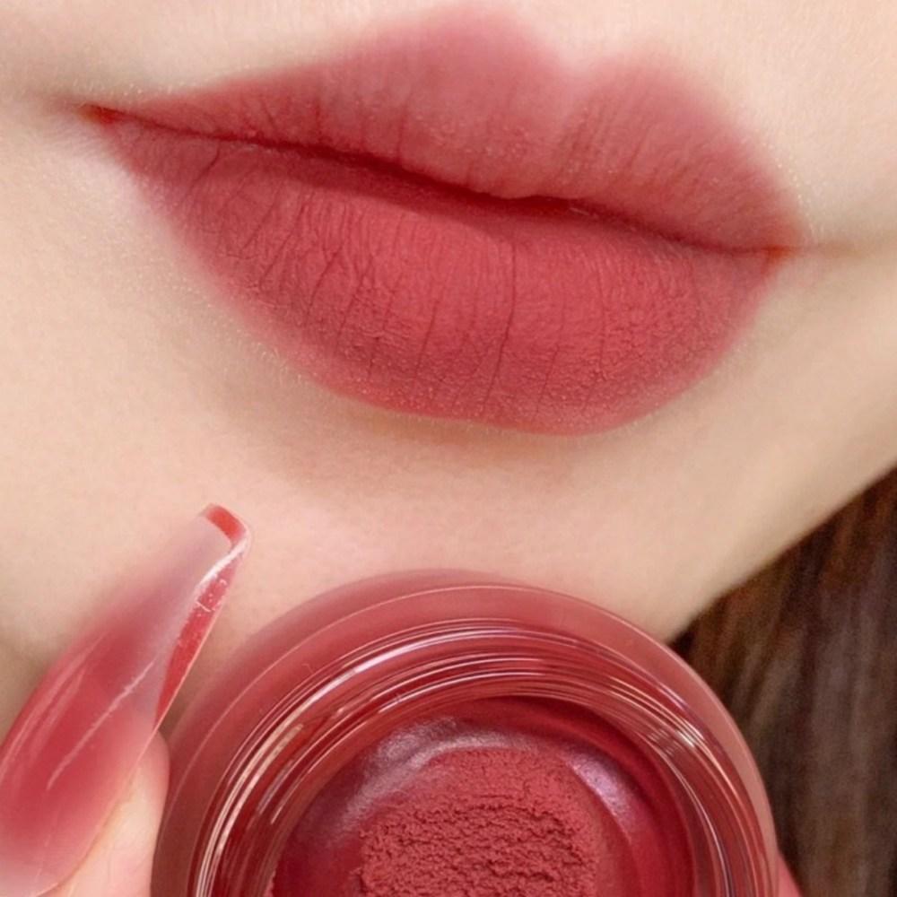 Lip Mousse Matte Lipstick Mud Makeup Palette Red Rouge Long Lasting Tint Cream Pigment Silky Texture Cheek Peach Blush, 58