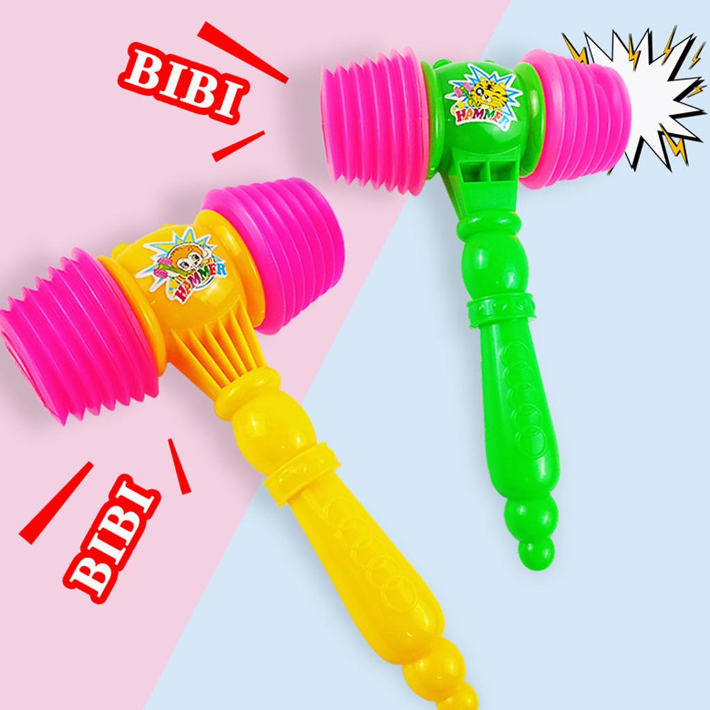 Squeaky Toy Hammer For Kids Sensory Toy Plastic Percussion Sounding Hammer Fun Play Musical Instrument