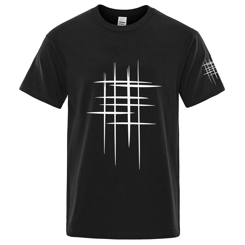 Creative Line Pattern Logo Print 2026 Quick Dry Sport Fashion Unisexs Short Sleeves Summer Casual Oversize Top TShirt