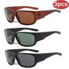 3 шт. наборы квадратной оправы поляризованные солнцезащитные очки брендовые мужские солнцезащитные очки женские уличные спортивные очки для шоссейного велосипеда унисекс
