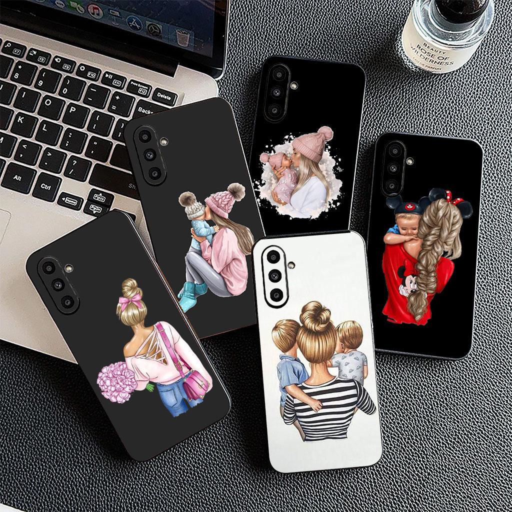 Phone Cover for Samsung Galaxy S25 S24 S23 FE Plus Ultra S7 Edge A16 A15 5G s25+ Casing Case Family Boy Woman Baby Girl Mom