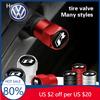 For Volkswagen VW Car Styling Metal Car Tire Valve Caps Dust Prevention Accessories For R Volkswagen Magotan R-Line Touran GTI B
