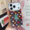Корейский модный нишевый INS Коричневый горошек Рождественская елка Чехол для телефона Для iPhone17 Promax Air 16 15 14 13 12 11 Pro XSMax Plus Чехол
