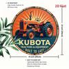 Винтажная металлическая жестяная табличка с изображением трактора Kubota, ретро-декор для стены с сельскохозяйственной техникой, для гаража, мужской комнаты