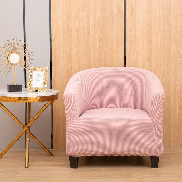 Club Sofa Cover Solid Bar Chair Cover Club Chair Cover Stretch Arm Chair Slipcover Study Tub Chair Cover For Living Room
