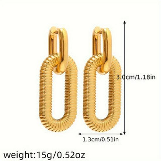 Трендовые нишевые серьги из нержавеющей стали с покрытием из 18-каратного золота