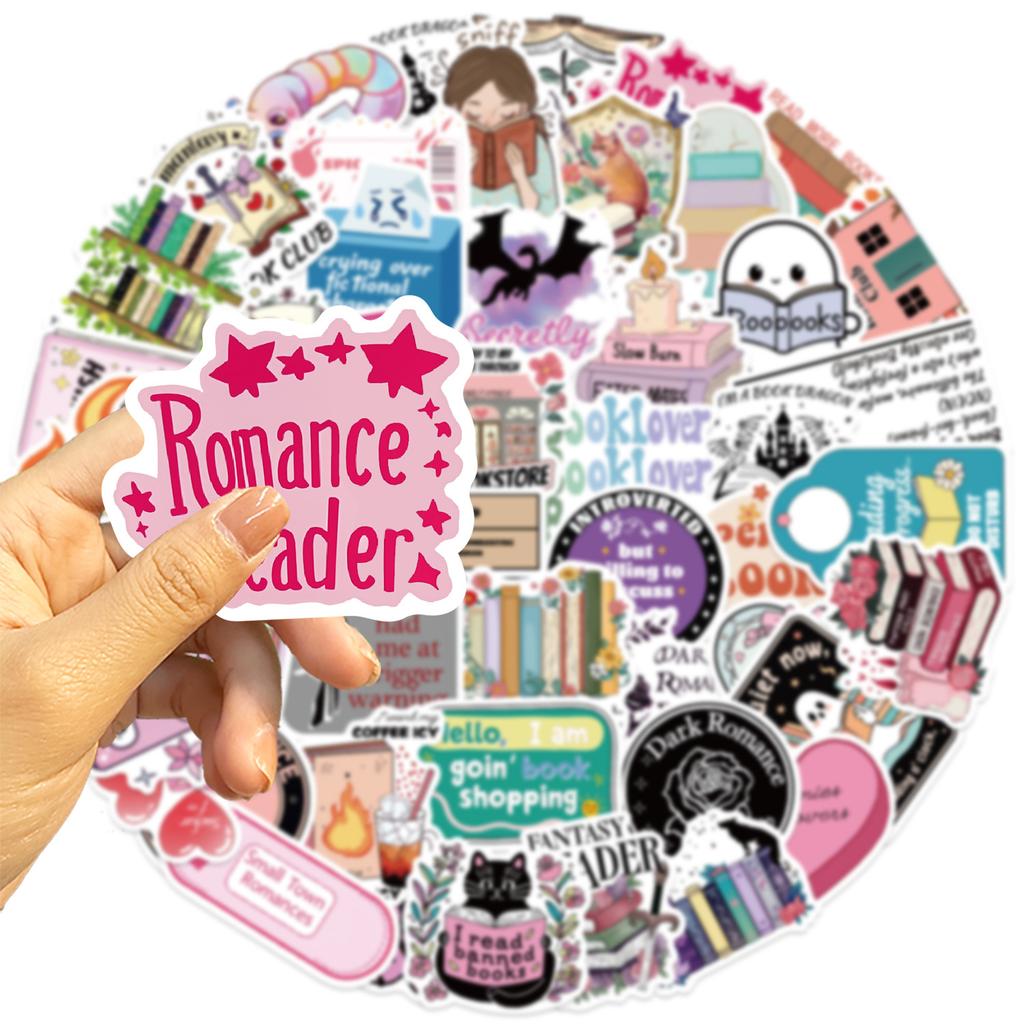 50 Cartoon Reading Graffiti Stickers Decorate Guitar Notebook Suitcase DIY Waterproof