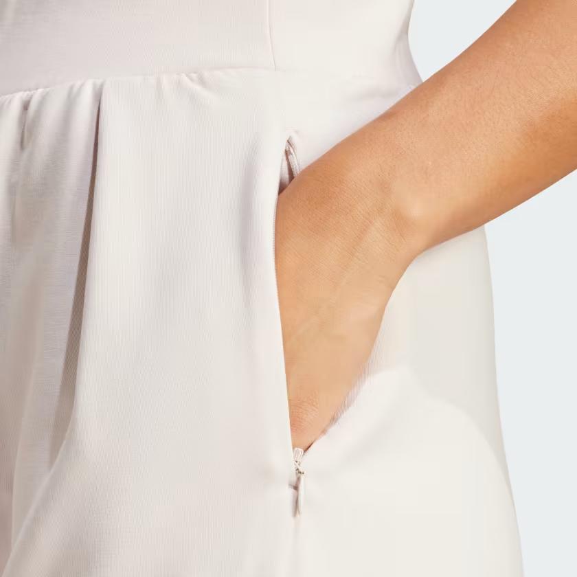 Adidas Yga Pant однотонные свободные широкие трикотажные спортивные брюки для йоги и фитнеса женские брюки бежевого цвета IU1824