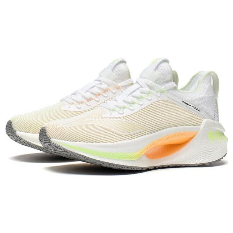 Li-Ning Основные удобные минималистичные прочные дышащие низкие кроссовки для бега женские кроссовки белые желтые ARRT008-2