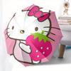 1 шт. Клубничный зонт Hello Kitty с пластиковой ручкой, подходит для всех сезонов, для дома, путешествий, на открытом воздухе, Sanlio686