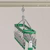 With 18 Clips Hanging Drying Rack Rust Proof Sock Rack Multi-functional Underwear Hanger  Bras