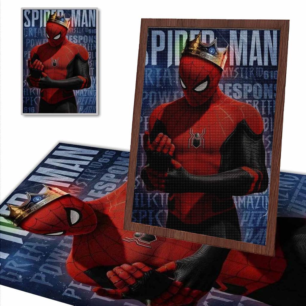 Full Round Diamond Painting "Spider-man" Art Rhinestone Picture Mosaic DIY 5D Cross Stitch Embroidery Home Decoration
