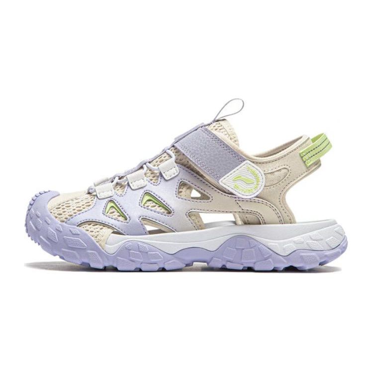 Детские сандалии Li Ning Trekking 2 удобные детские сандалии белые фиолетовые YKUU010-8